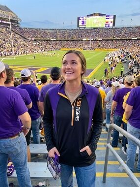 Rivalry Threads LSU Purple and Black Tigers Logo Pullover